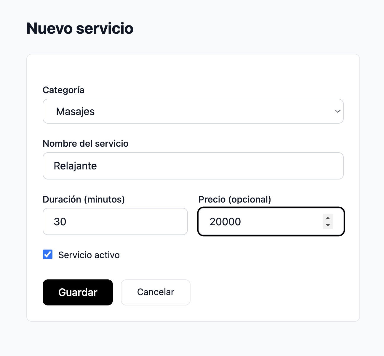 Captura: servicios